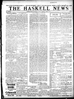 Primary view of object titled 'The Haskell News (Haskell, Okla.), Vol. 13, No. 47, Ed. 1 Thursday, April 20, 1922'.