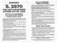 Pamphlet: S. 2570 The Anti-Apartheid Action Act of 1986