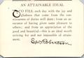 Poem: "An Attainable Ideal" signed by Samuel Worcester Robertson
